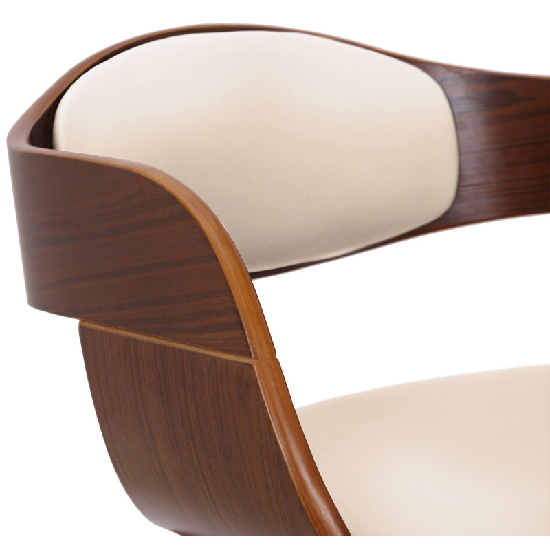 Chaise visiteur Kingston | noix/crème