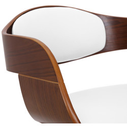 Chaise visiteur Kingston | noyer/blanc