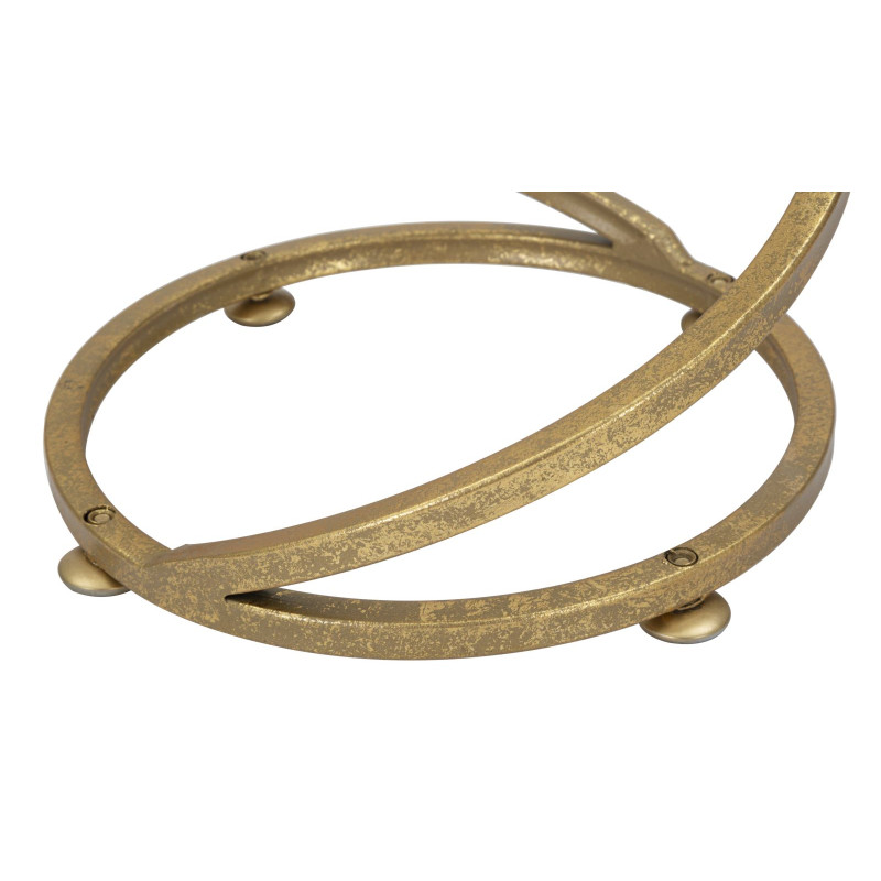 Table d’appoint en marbre à spirale – Courbes luxueuses Ø27,5x47,5 cm