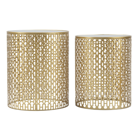 Ensemble de tables Oblin – Duo harmonieux Ø41x50-37,5x47 cm