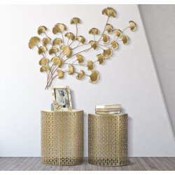 Ensemble de tables Oblin – Duo harmonieux Ø41x50-37,5x47 cm