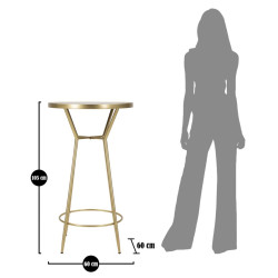 Table de bar Cercle – Lignes contemporaines Ø60x105 cm