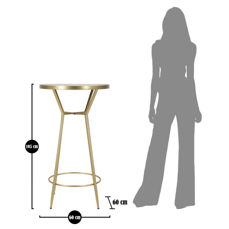 Table de bar Cercle – Lignes contemporaines Ø60x105 cm