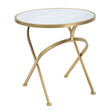 Table Glam Mat – Pureté satinée Ø50,5x50 cm