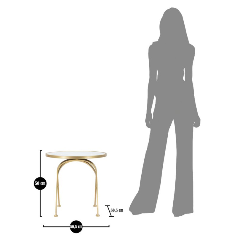 Table Glam Mat – Pureté satinée Ø50,5x50 cm