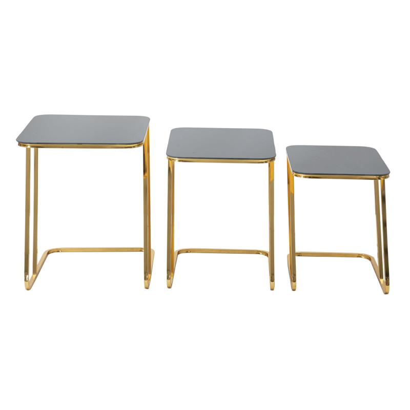 Ensemble de tables Simples – Harmonie équilibrée 44x50,5x55,5 - 39x49x51 - 34x47x45 cm