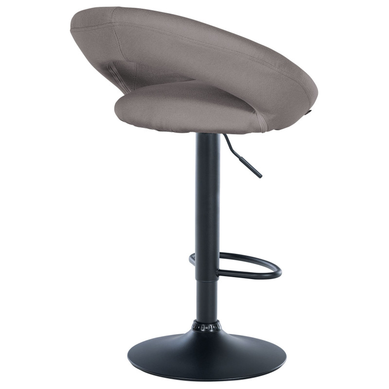 Tabouret de bar Olinda en tissu gris