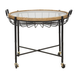 Table basse Cebu – Transparence exotique 70,5x65x57 cm