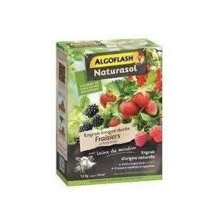 Engrais Fraisiers et Petits Fruits - ALGOFLASH NATURASOL - Longue durée - 1,2 kg