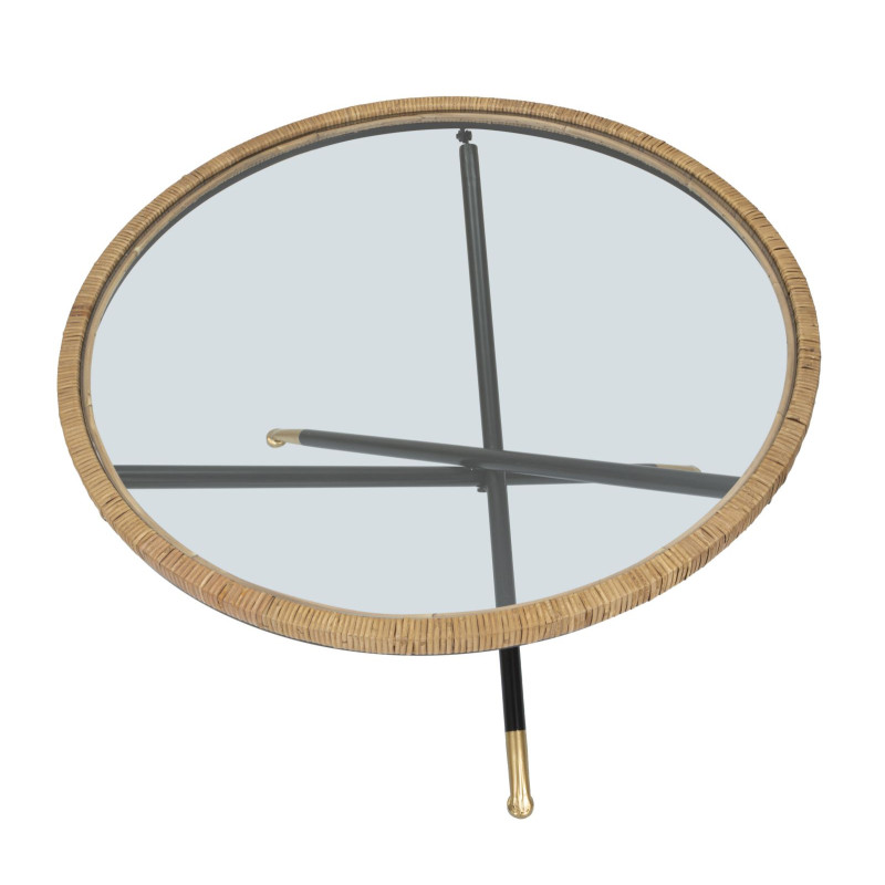 Table Saint Barth Ronde – Raffinement bohème Ø80x46,5 cm