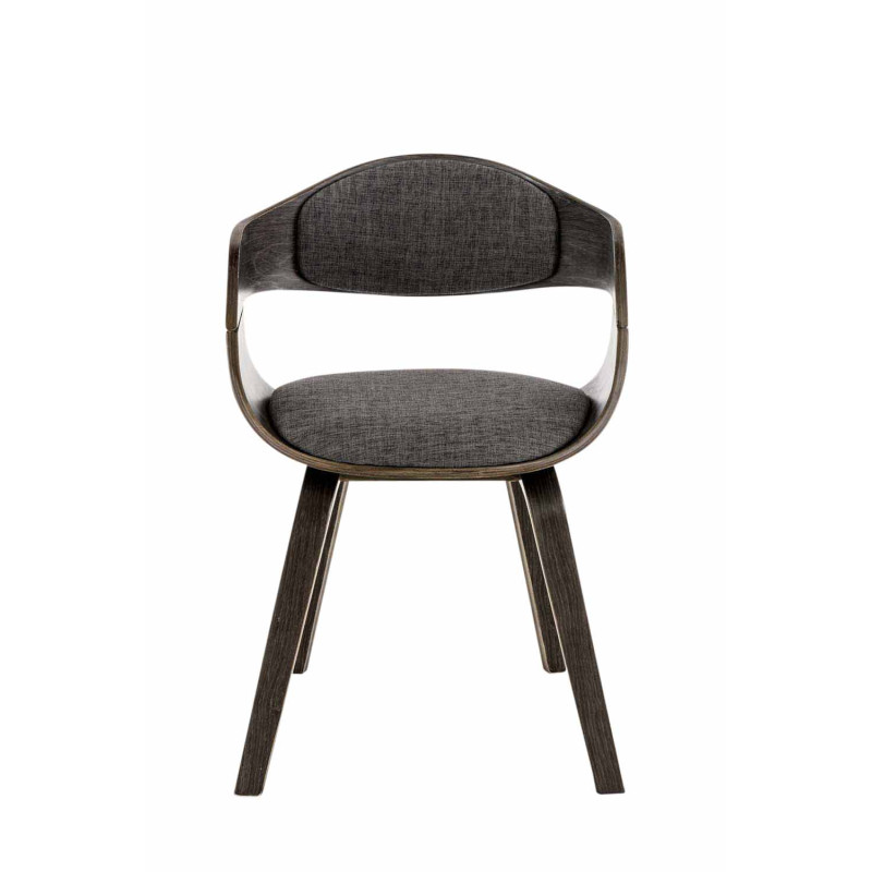 Chaise visiteur en tissu Kingston | gris/gris clair