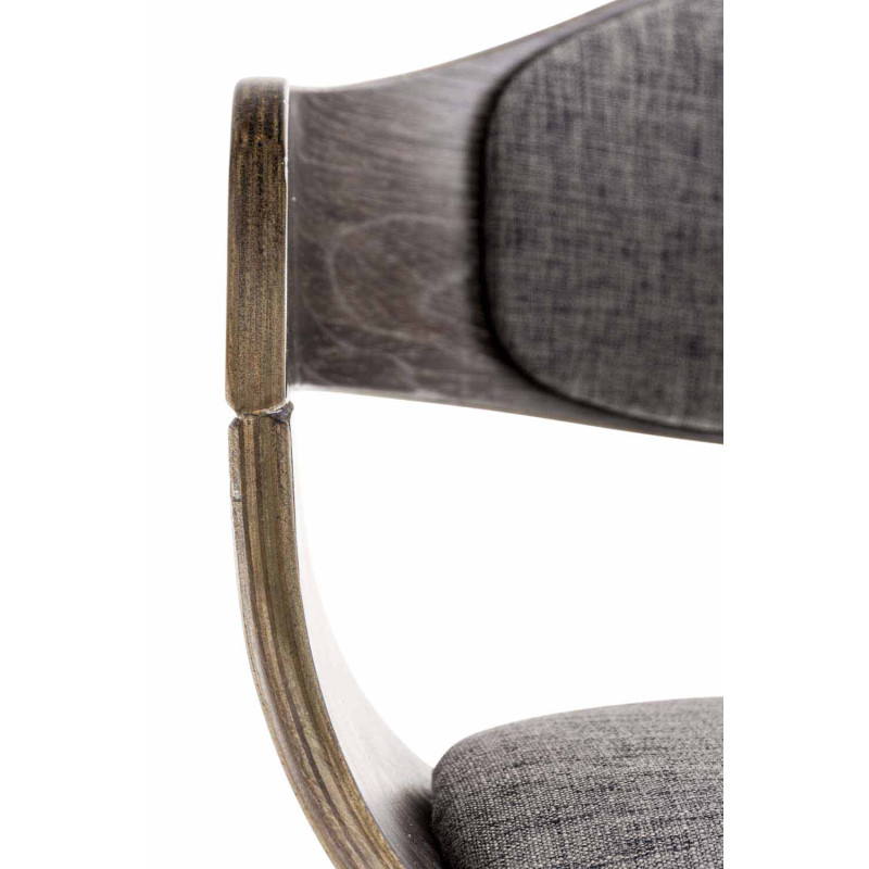 Chaise visiteur en tissu Kingston | gris/gris clair