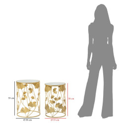 Ensemble Feuilles de Table – Nature stylisée Ø38x55-33x50 cm