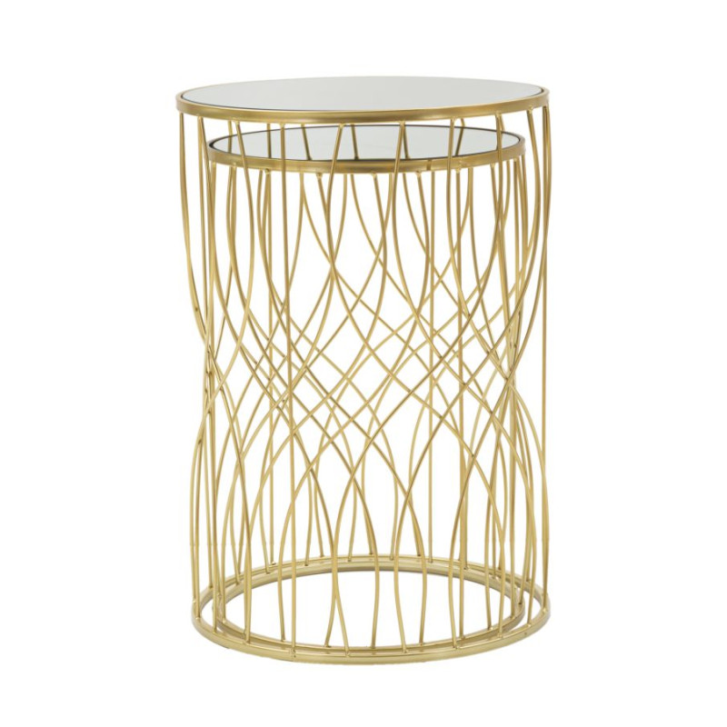 Table Ligne – Modernité graphique Ø38x55-33x50 cm