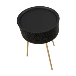 Table Blacky Haute – Chic audacieux Ø40x65 cm