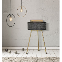 Table Blacky Haute – Chic audacieux Ø40x65 cm