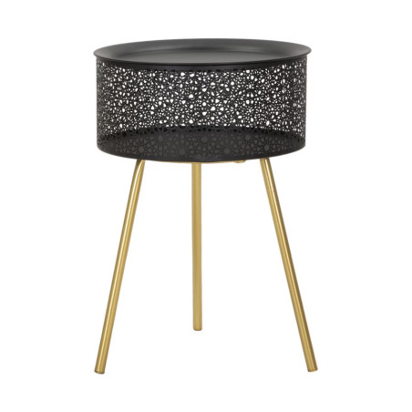 Table Blacky Basse – Sobriété design Ø35x50 cm