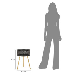 Table Blacky Basse – Sobriété design Ø35x50 cm