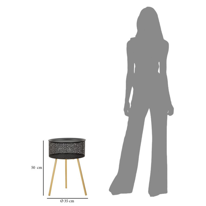 Table Blacky Basse – Sobriété design Ø35x50 cm