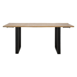 Table à manger extensible – Bois de manguier noble 180x90x77 cm (280 cm ouverte)