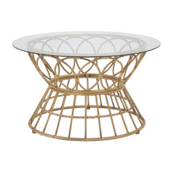 Table basse Panama Circle – Courbes naturelles Ø75x44,5 cm