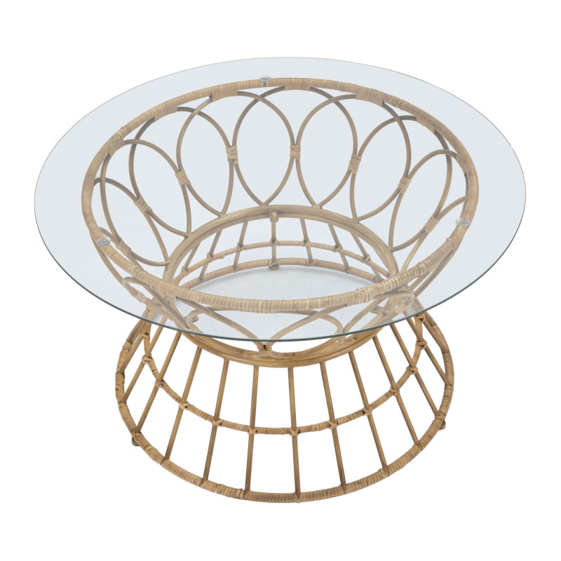 Table basse Panama Circle – Courbes naturelles Ø75x44,5 cm