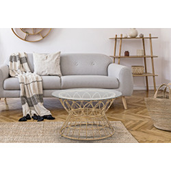 Table basse Panama Circle – Courbes naturelles Ø75x44,5 cm