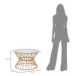 Table basse Panama Circle – Courbes naturelles Ø75x44,5 cm