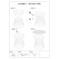 Table basse Panama Circle – Élégance compacte Ø50x50 cm