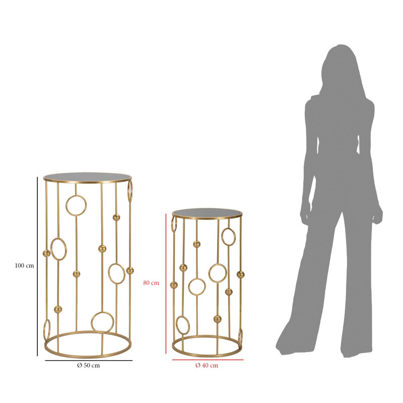 Cage de table – Sculpture aérienne Ø50x100 - 40x80 cm