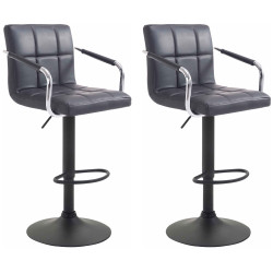 Lot de 2 tabourets de bar Lucy V2 noir