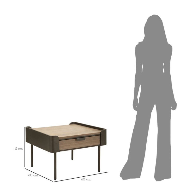 Table basse Toronto – Modernité urbaine 60x60x41 cm