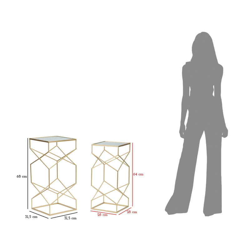 Ensemble Verres de Table – Transparence raffinée 31,5x31,5x68 - 28x28x64 cm