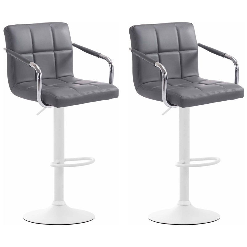 Lot de 2 tabourets de bar Lucy V2 gris