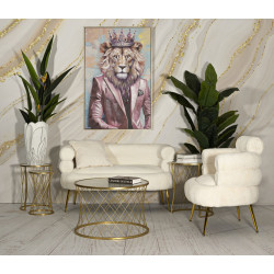 Table Noah Gold – Ensemble doré 4 pièces Ø70x45 - 47x54,5 - 36x50 - 28x45 cm