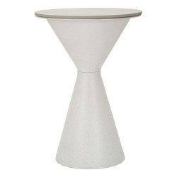 Table Double Blanche – Pureté lumineuse Ø44,5x63 cm