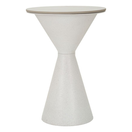 Table Double Blanche – Pureté lumineuse Ø44,5x63 cm