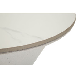 Table Double Blanche – Pureté lumineuse Ø44,5x63 cm