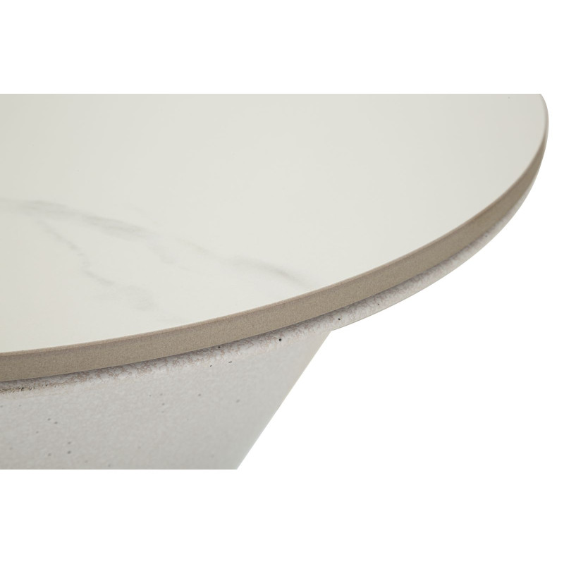 Table Double Blanche – Pureté lumineuse Ø44,5x63 cm