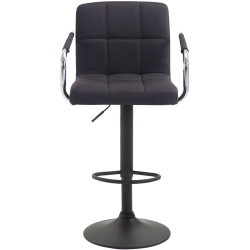 Lot de 2 tabourets de bar Lucy V2 en tissu noir