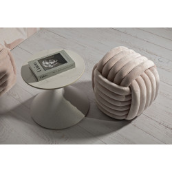 Table Blanche – Minimalisme raffiné Ø42x40 cm