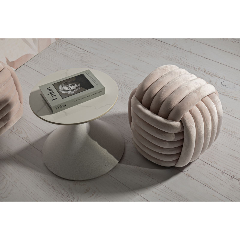 Table Blanche – Minimalisme raffiné Ø42x40 cm