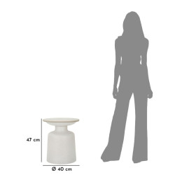 Table Blanc Fusé – Douceur moderne Ø40x47 cm