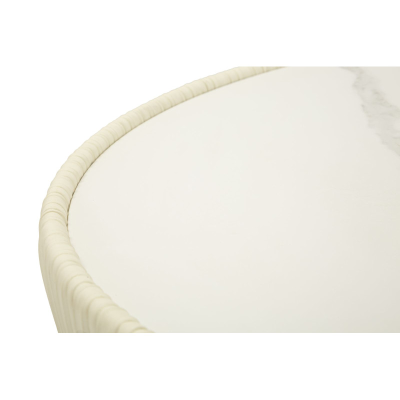 Table basse Elge Grande – Modernité subtile Ø71x38 cm