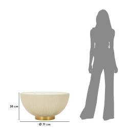 Table basse Elge Grande – Modernité subtile Ø71x38 cm