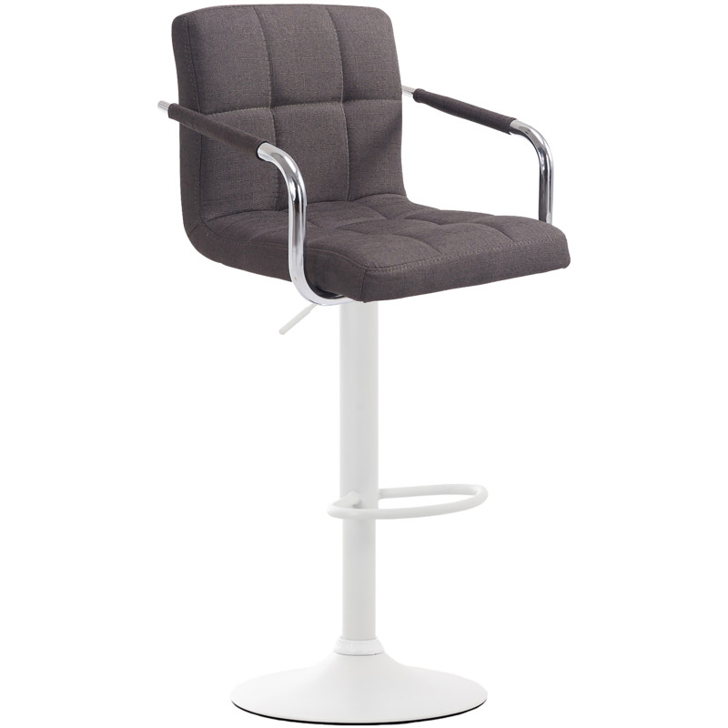 Lot de 2 tabourets de bar Lucy V2 en tissu gris foncé