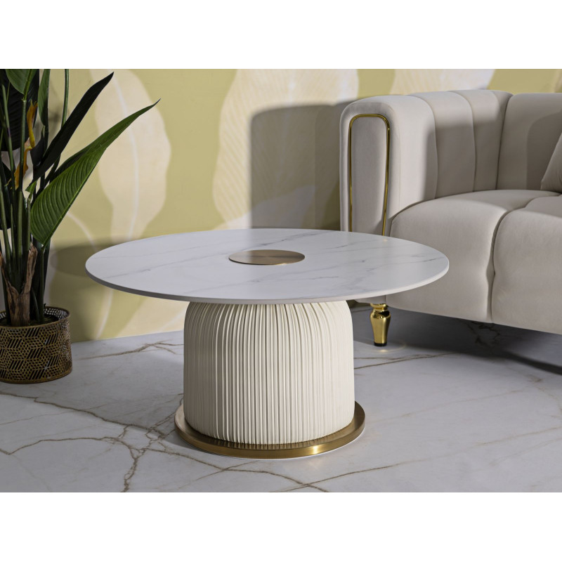 Table basse Nova Grande – Design lumineux Ø80x39,5 cm