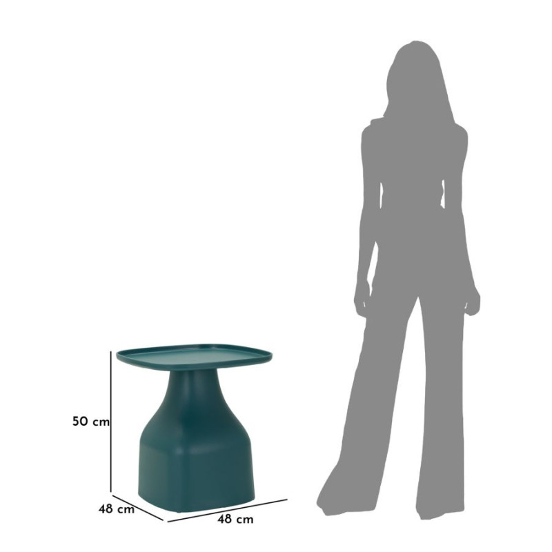 Table Gea Bleue Haute – Accent contemporain 48x48x50 cm