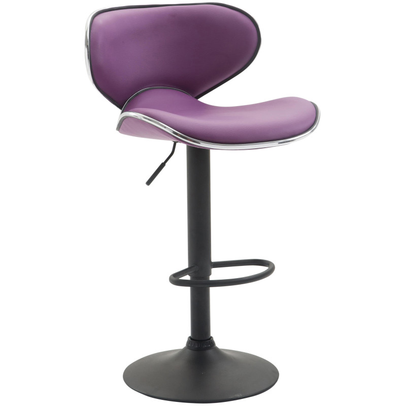 Lot de 2 tabourets de bar Las Vegas V2 simili cuir violet
