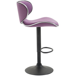 Lot de 2 tabourets de bar Las Vegas V2 simili cuir violet